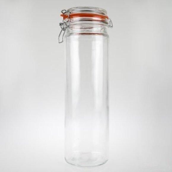 Other - Vintage Glass Pasta Canister With Clamp Lid